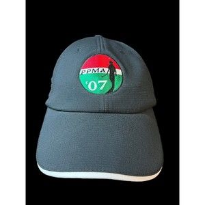 Nike Hat golf Black Lightweight Unisex Italian logo Tournament Latch/hook Strap